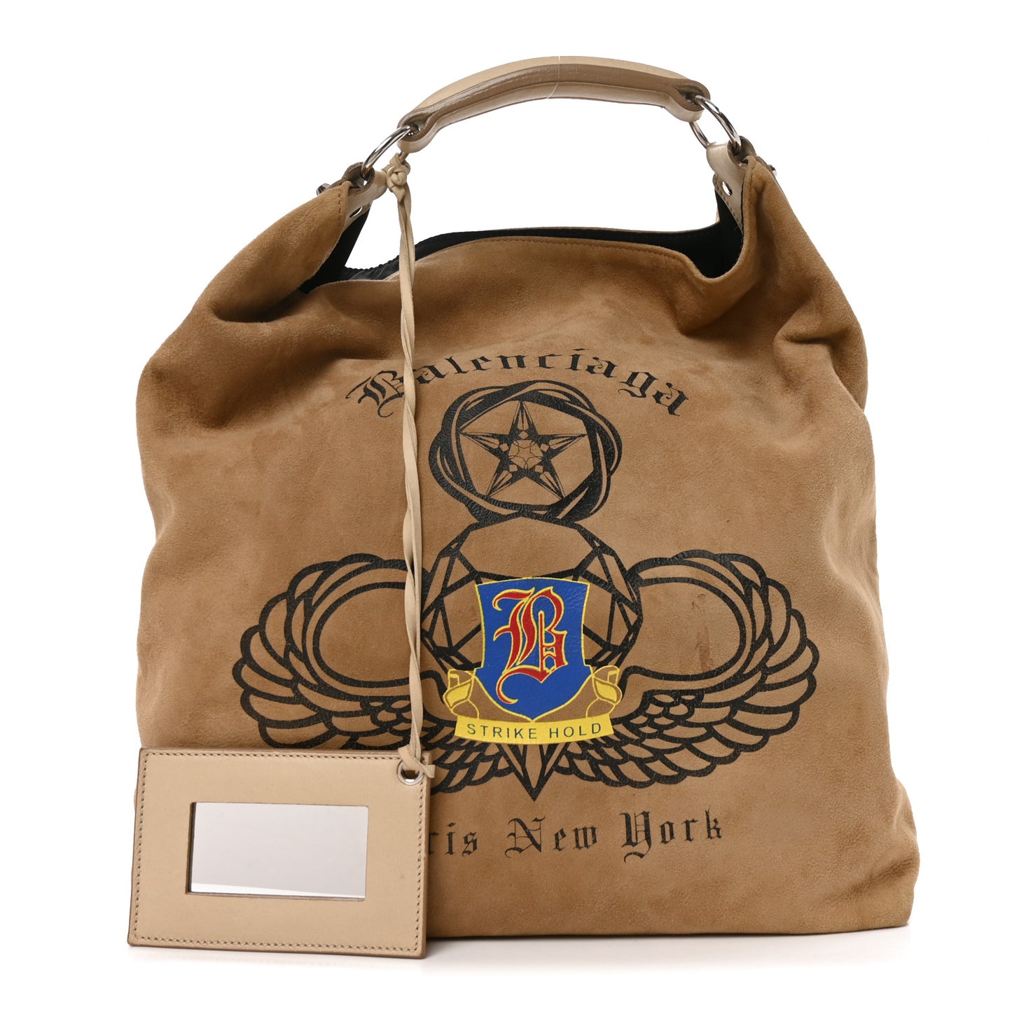 Suede Strike Hold Hobo Natural