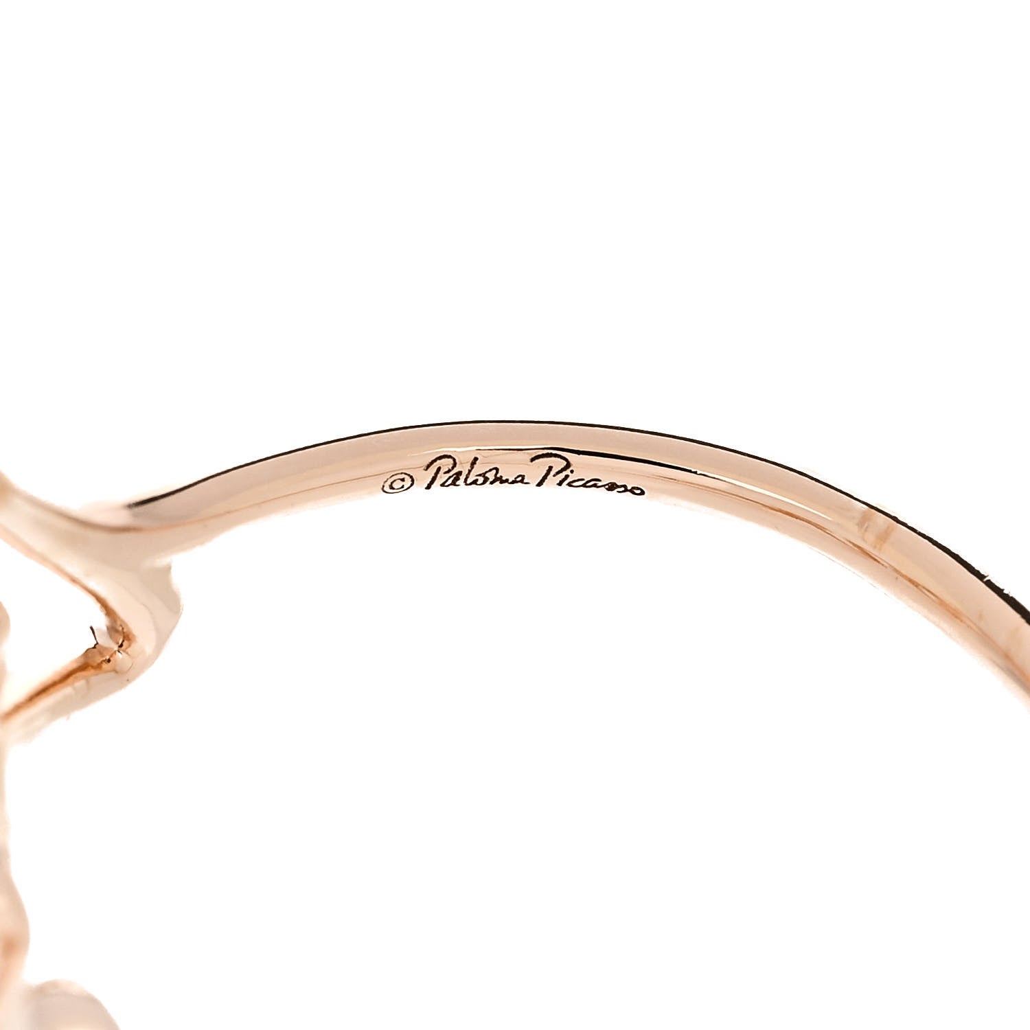 Tiffany 18K Rose Gold Paloma's Graffiti Love Ring 56 7.75 5 of 6