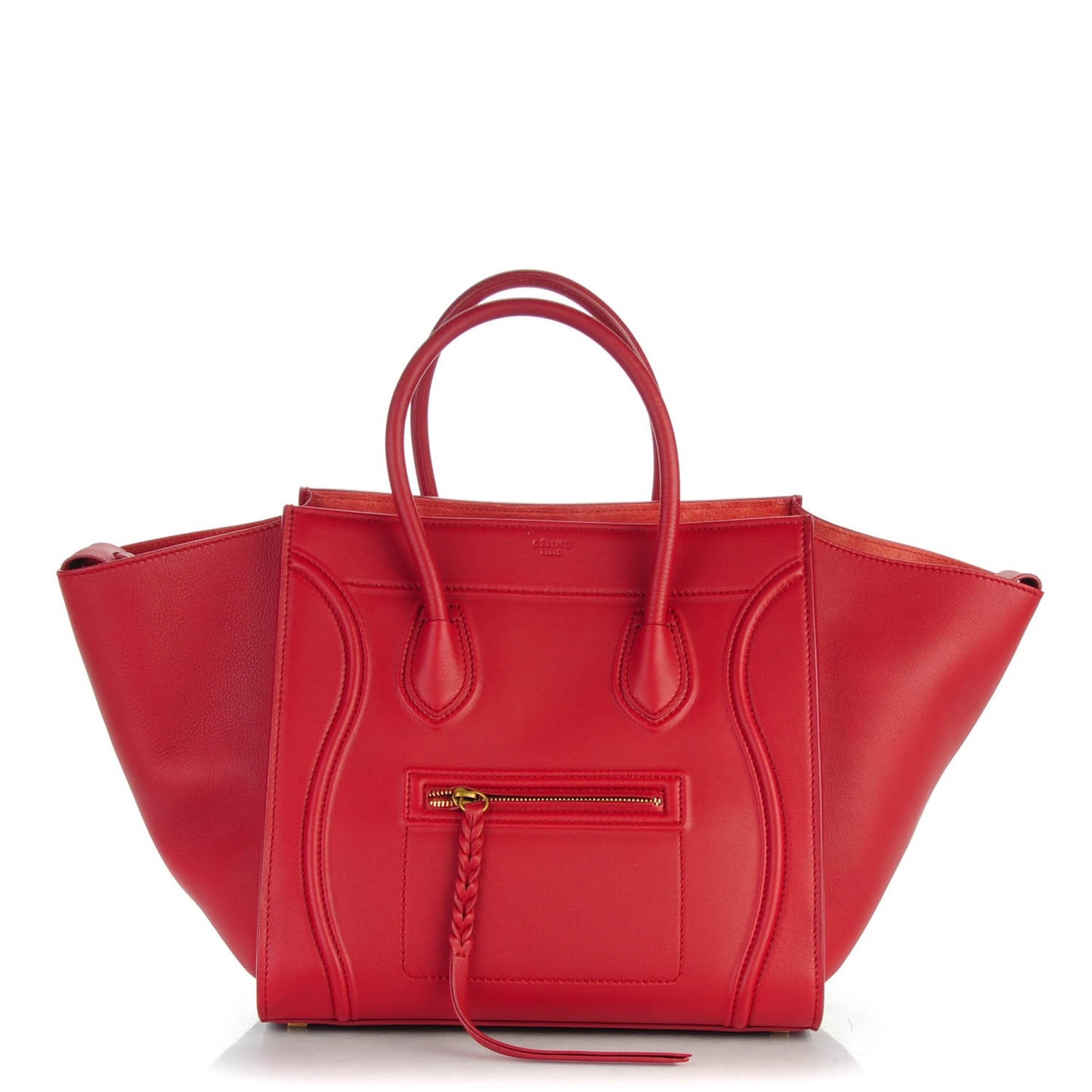 Supple Calfskin Medium Phantom Luggage Red