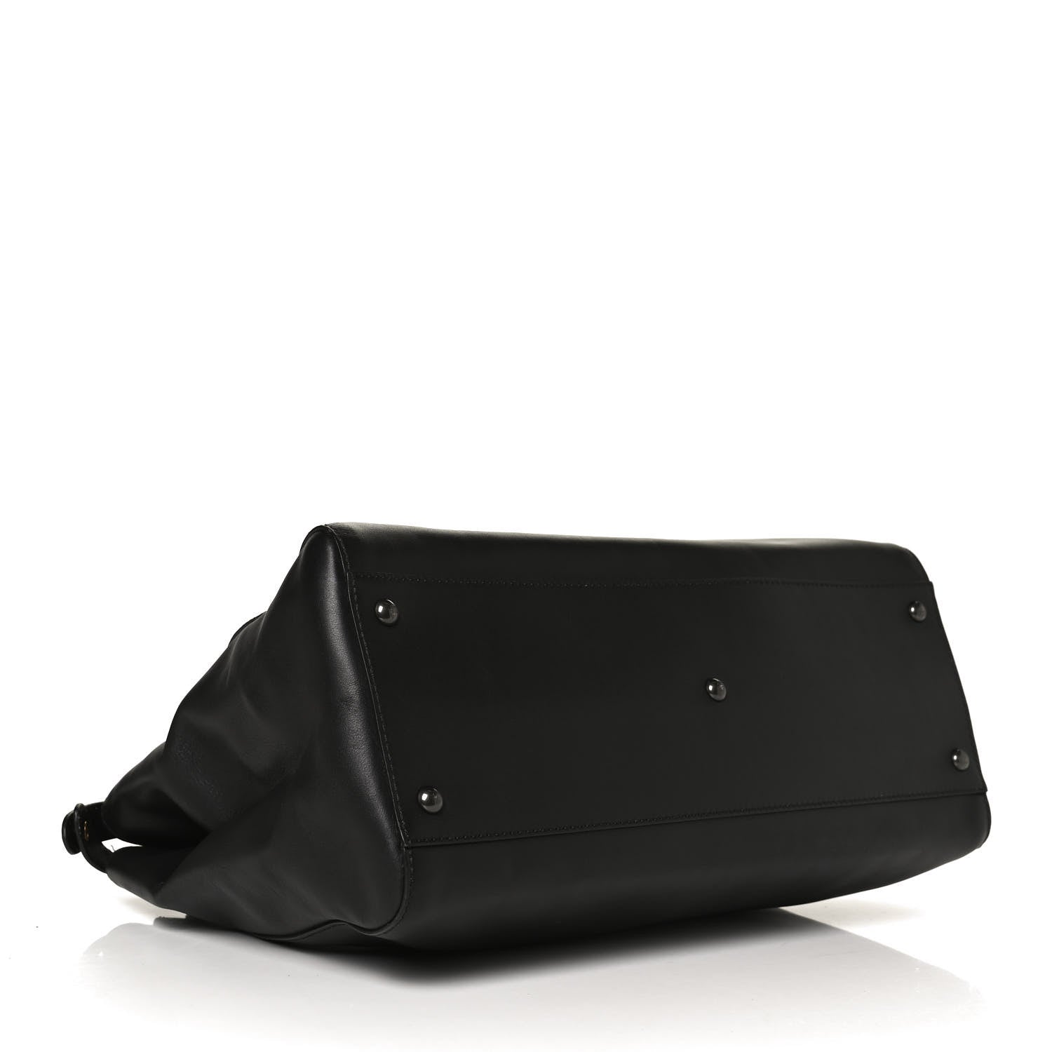 Fendi Calfskin Calf Hair Leopard Print Large Peekaboo Iconic Satchel Black 4 of 14