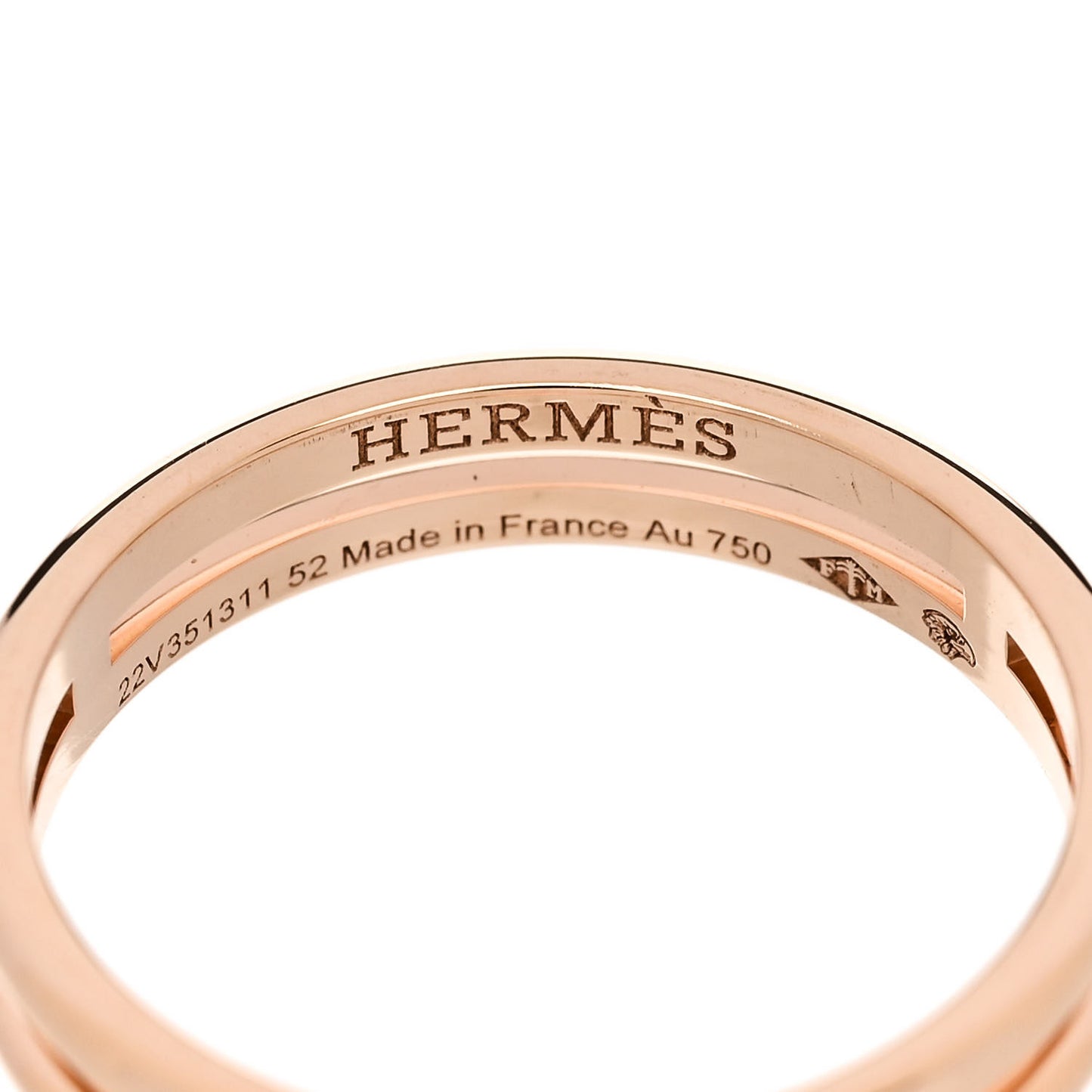 18K Rose Gold Ariane Wedding Band Ring 52 6