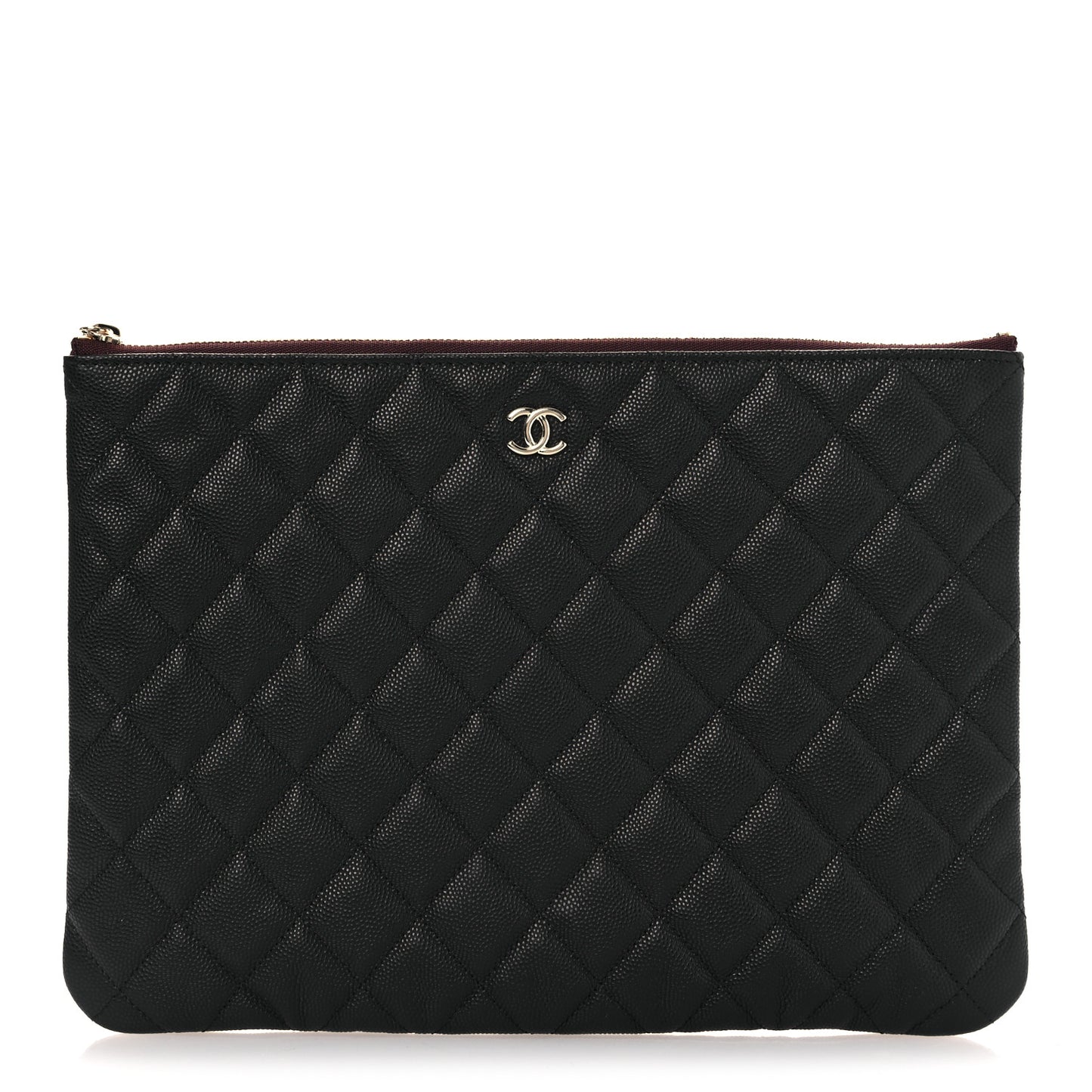 Caviar Quilted Medium Cosmetic Case Black