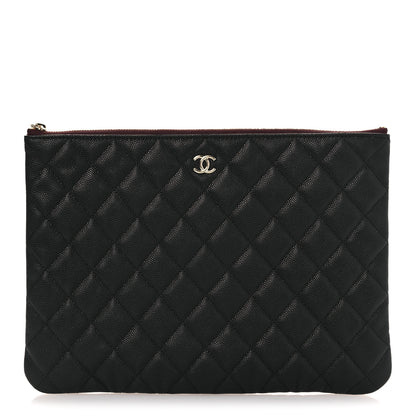 Chanel Caviar Quilted Medium Cosmetic Case Black 1 of 8