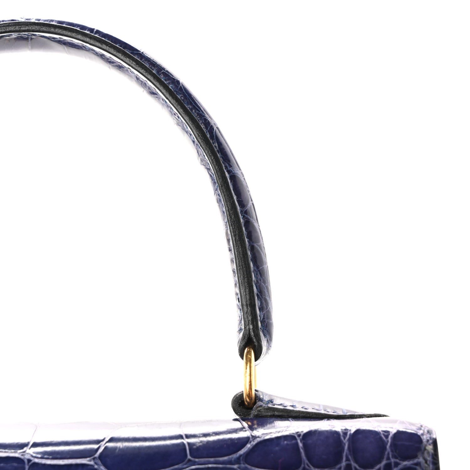 Hermes Shiny Alligator Mini Kelly Sellier 20 Bleu Roi 15 of 16