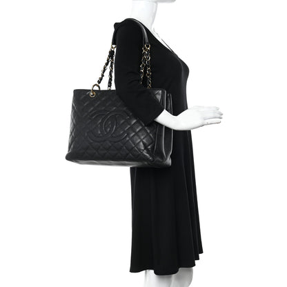 Chanel Caviar Quilted Grand Shopping Tote GST Black 2 of 15
