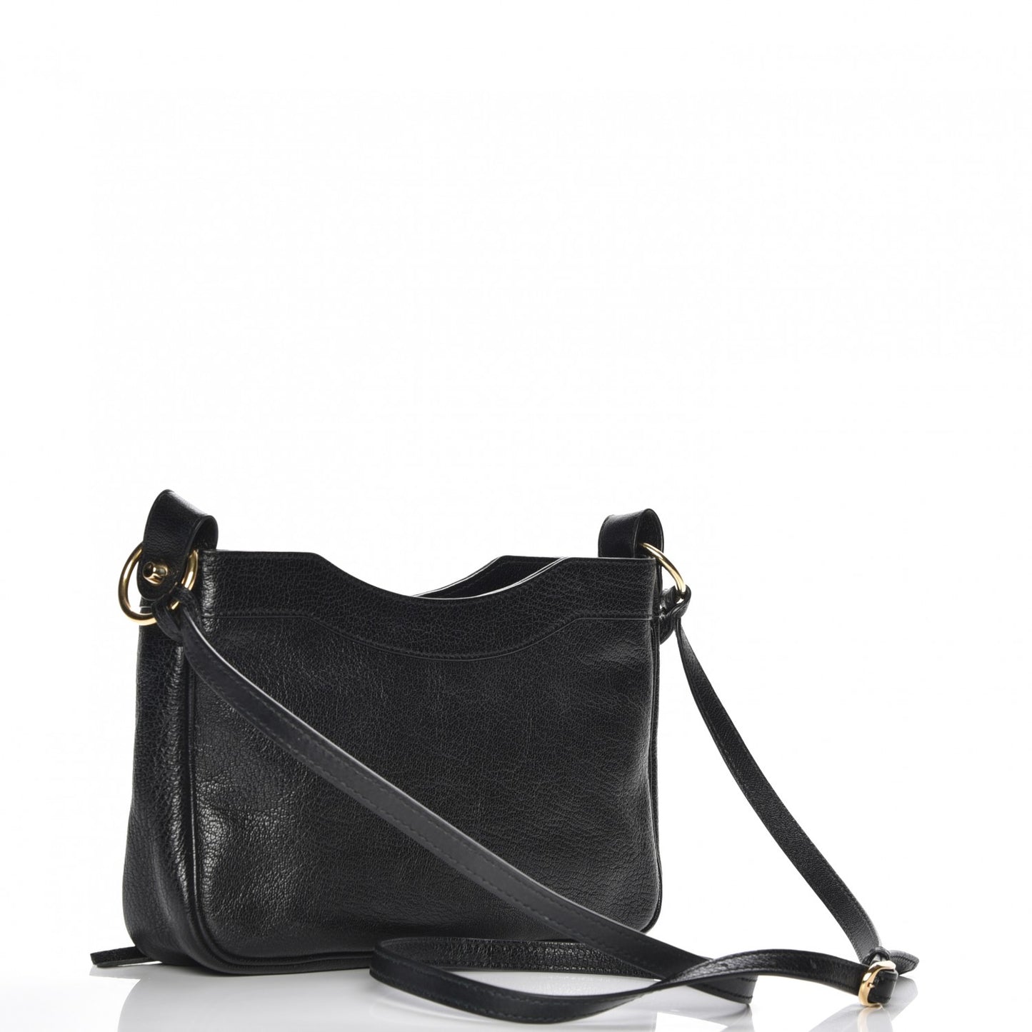 Chevre Gold Metallic Edge Hardware Hip Black