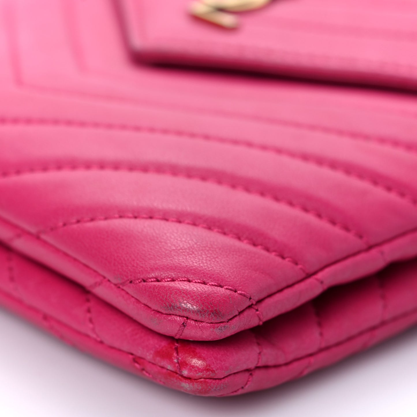 Lambskin Quilted Double Flap Bag Pink
