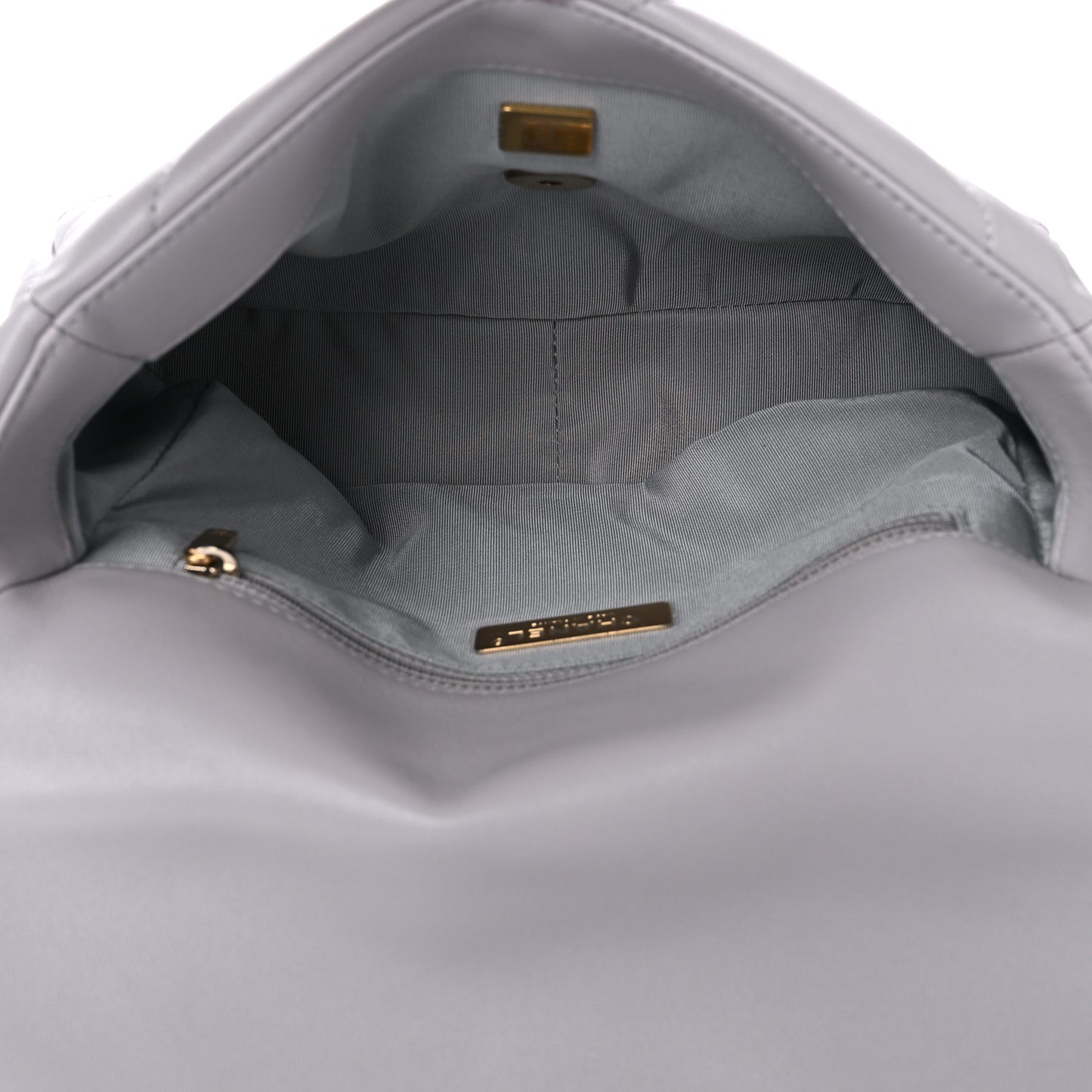Lambskin Quilted Medium Chanel 19 Flap Grey