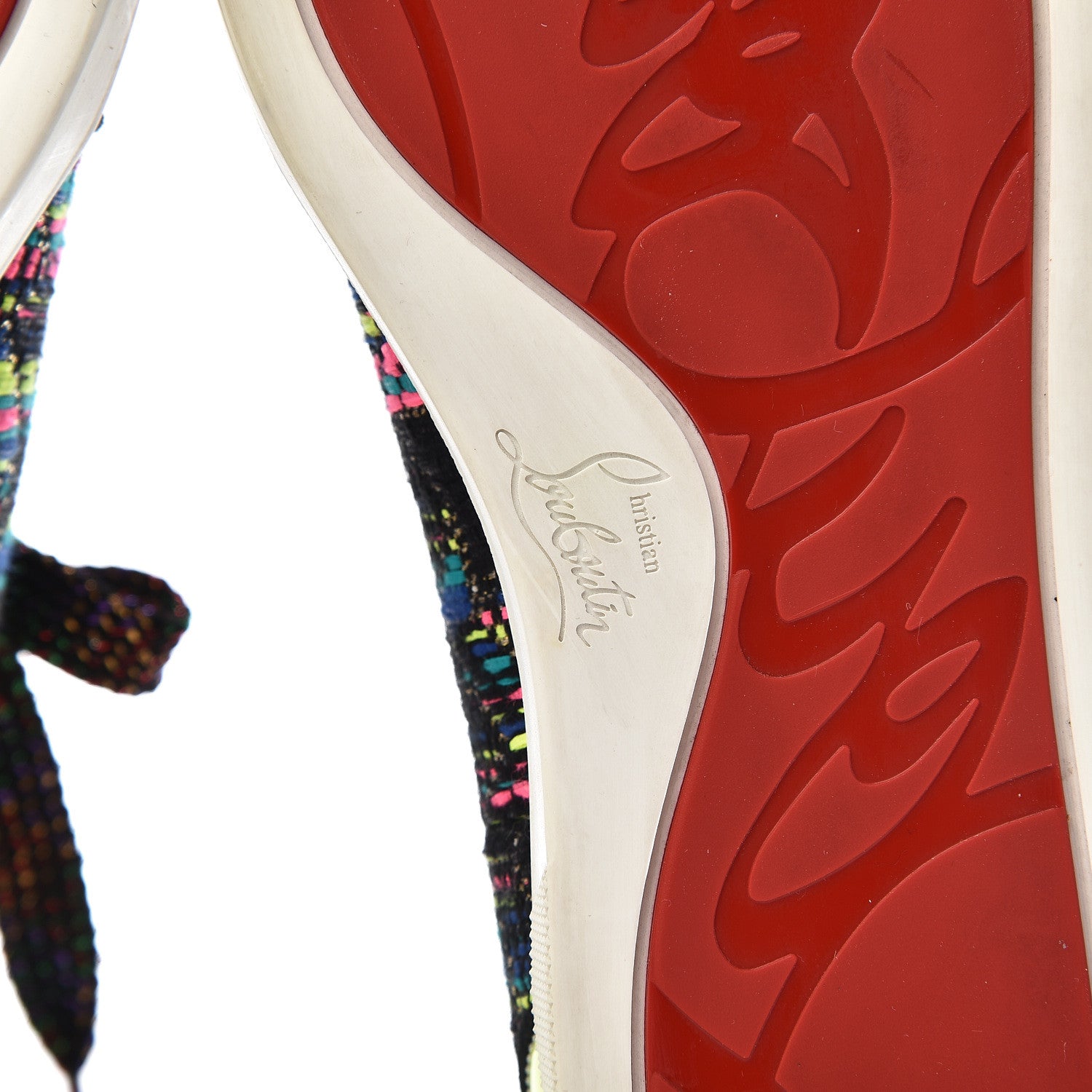 Christian Louboutin Patent Calfskin Lame Gondoliere Flat Sneakers 38 Multicolor 7 of 11