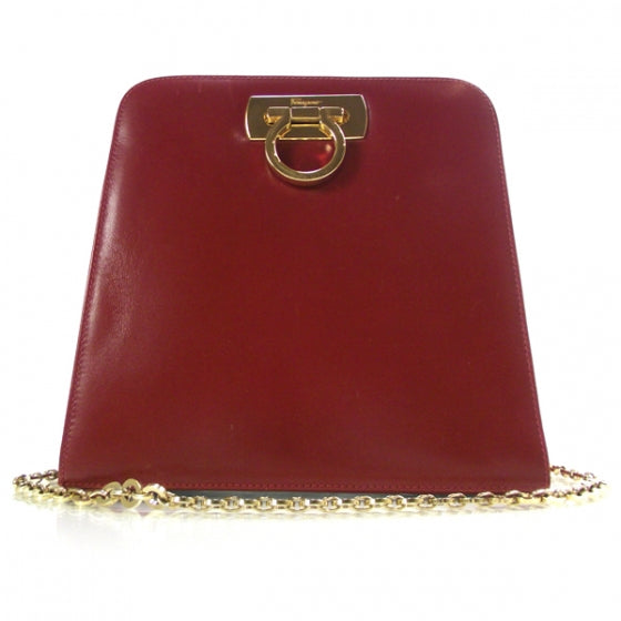 SALVATOREFERRAGAMOLeatherEveningBagRed