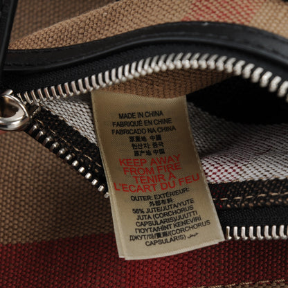 Burberry Canvas Mega Check Mini Ashby Tassel Crossbody Black 8 of 9