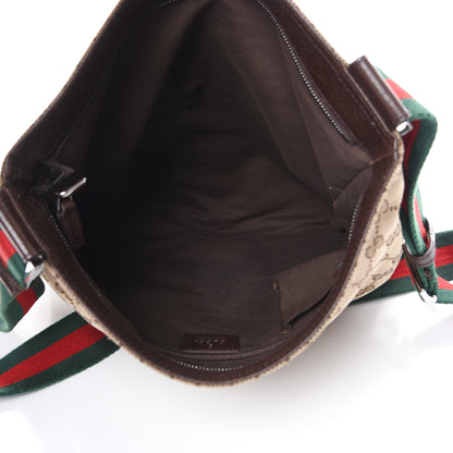 Gucci Monogram Web Medium Double Pocket Messenger Bag Dark Brown 4 of 10
