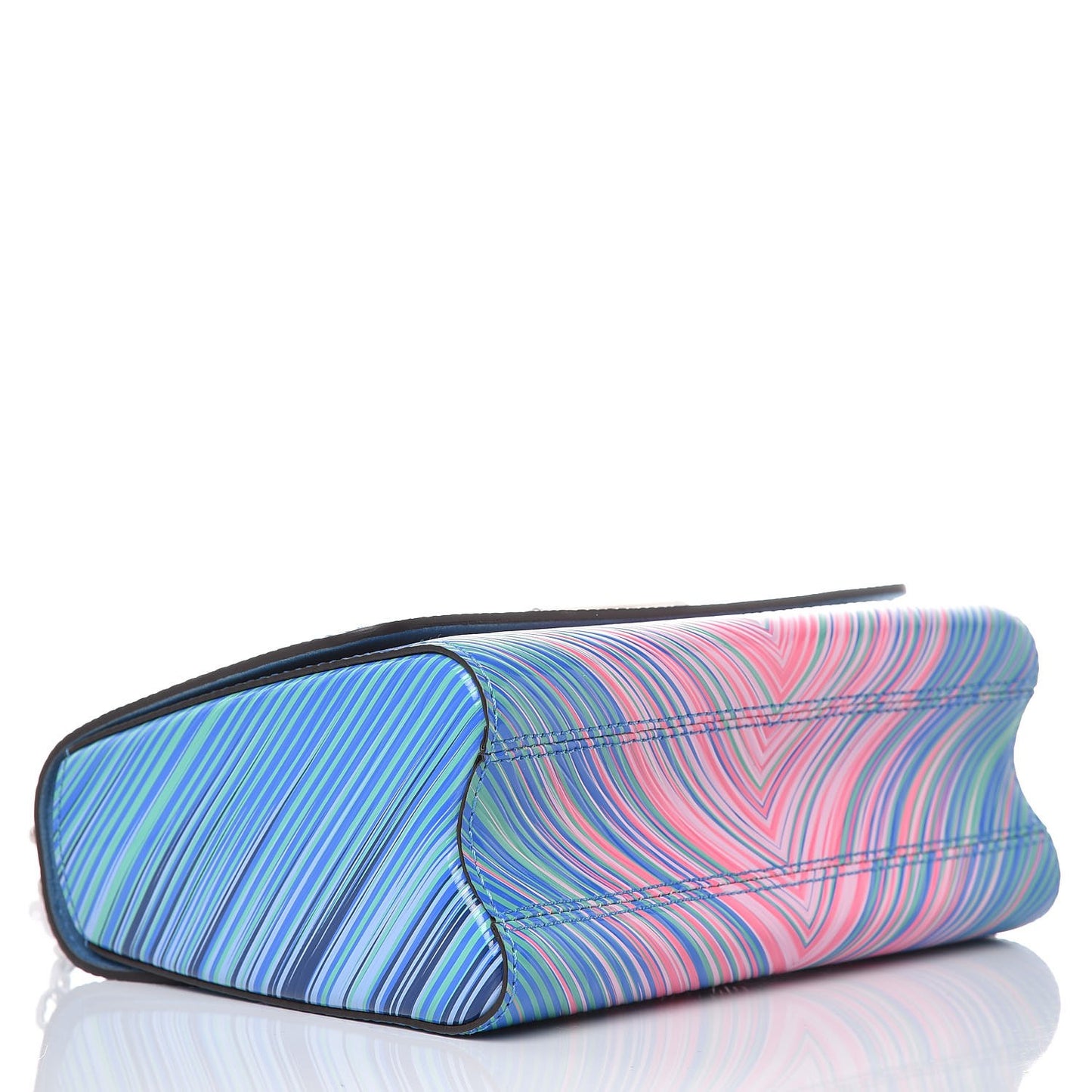Epi Tropical Twist Shoulder Bag MM Blue Rose