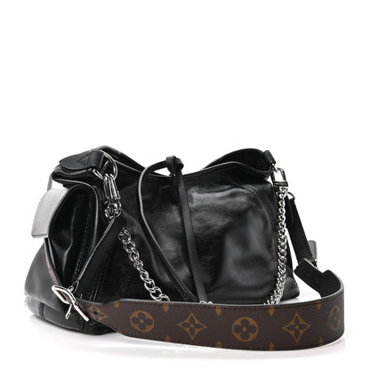 Louis Vuitton Lambskin CarryAll Cargo Vibe PM Black 4 of 17