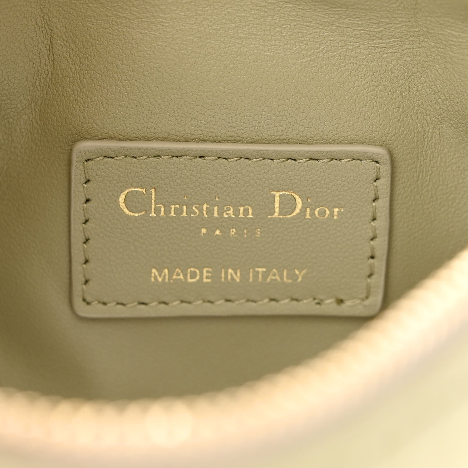 Christian Dior Calfskin Macrocannage Small Diortravel Nomad Pouch Desert Sage 6 of 10