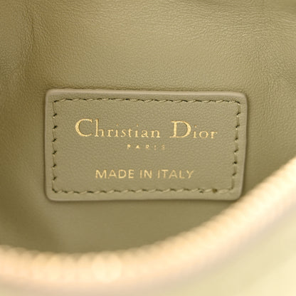Christian Dior Calfskin Macrocannage Small Diortravel Nomad Pouch Desert Sage 6 of 10