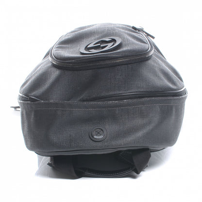Gucci Coated Canvas Interlocking G Travel Backpack Black 6 of 14