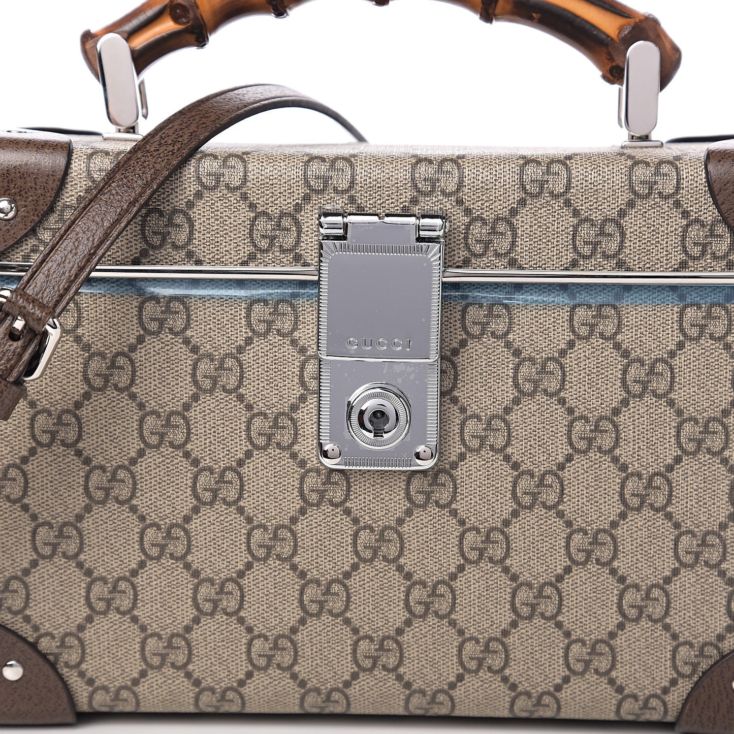 GG Supreme Monogram Globe-Trotter Beauty Case Brown
