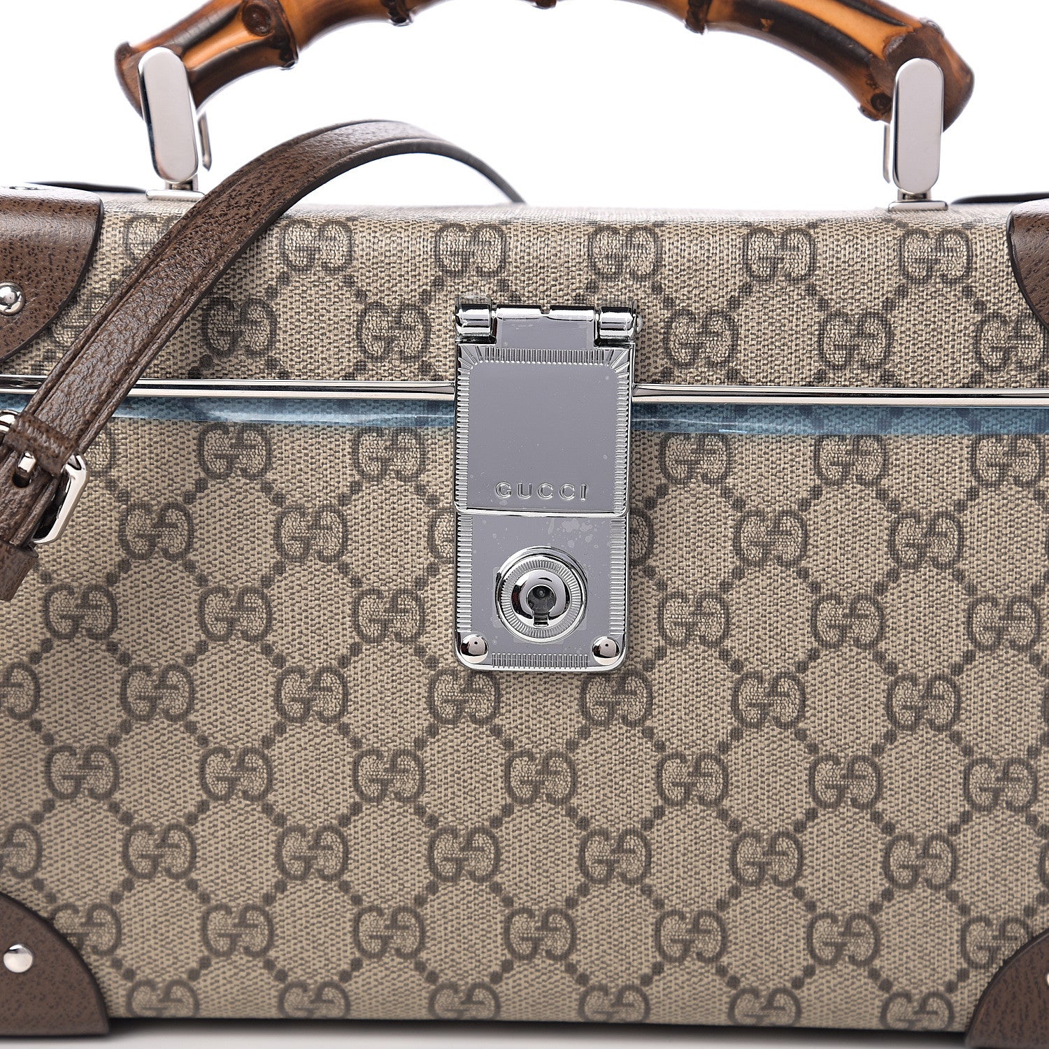 Gucci GG Supreme Monogram Globe-Trotter Beauty Case Brown 7 of 8