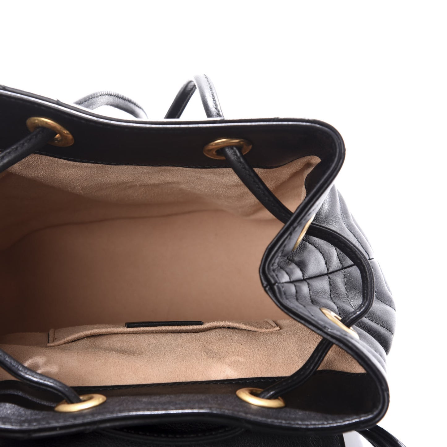 Calfskin Matelasse GG Marmont Flap Backpack Black