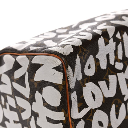 Louis Vuitton Monogram Graffiti Speedy 30 Silver 9 of 29