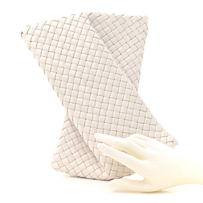 Bottega Veneta Nappa Intrecciato Crisscross Clutch Sherbert Chalk 2 of 6