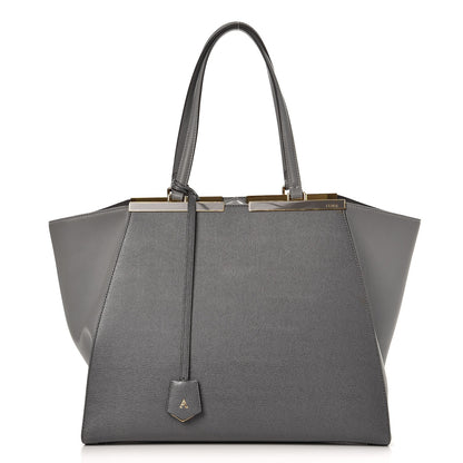 Fendi Vitello Elite Large 3Jours Tote Grigio 1 of 11
