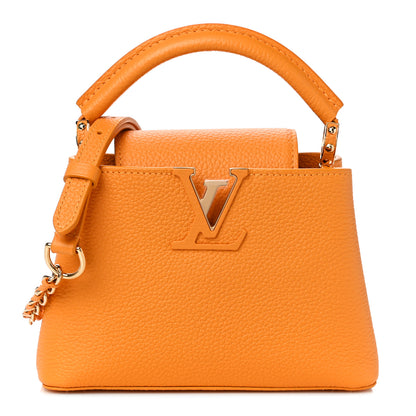 Louis Vuitton Taurillon Mini Capucines Sunbeam Yellow 1 of 9