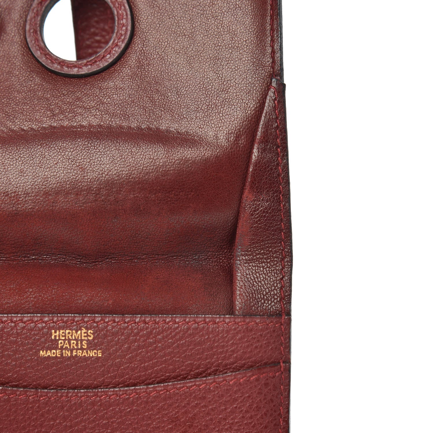 Hermes Togo Dogon Card Case Rouge H 6 of 6