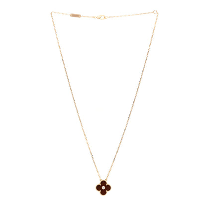 Van Cleef & Arpels 18K Rose Gold Diamond Bulls Eye Vintage Alhambra Pendant Necklace 3 of 6
