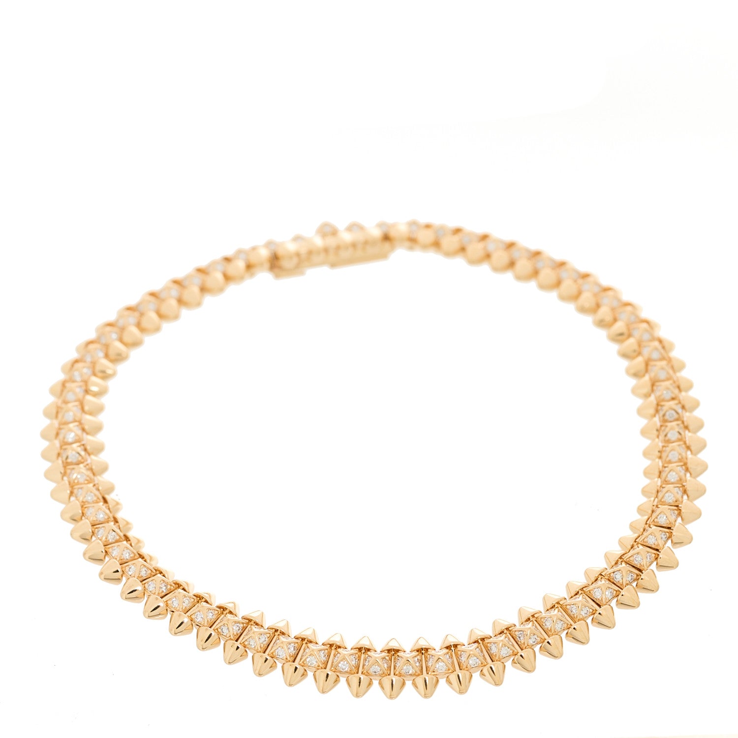 Cartier 18K Pink Gold Diamond Clash De Cartier Small Flexible Bracelet 17 1 of 3