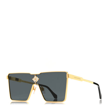 Louis Vuitton Acetate Swarovski Crystal Cyclone Sunglasses Z1700U Gold 1 of 8