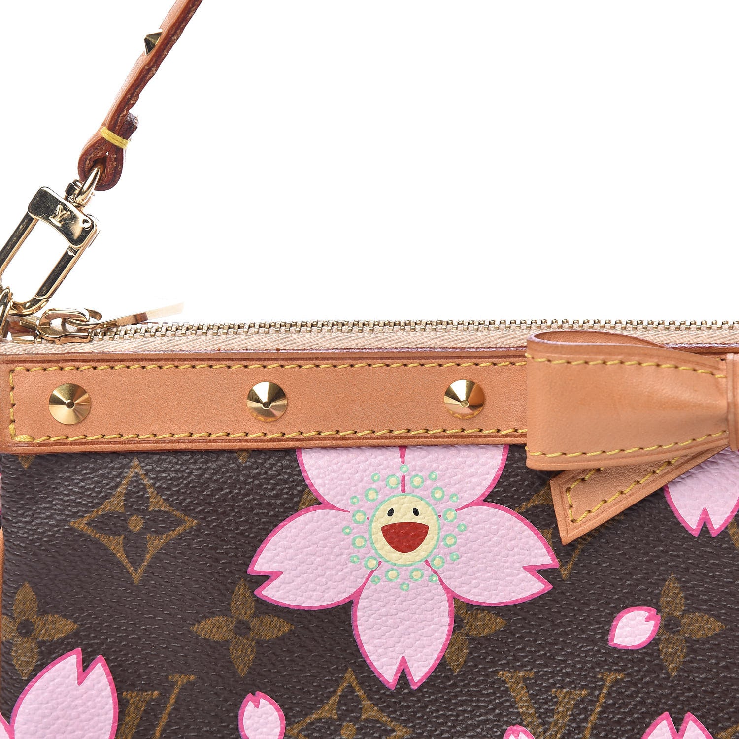 Louis Vuitton Monogram Cherry Blossom Pochette Accessories Brown 8 of 11