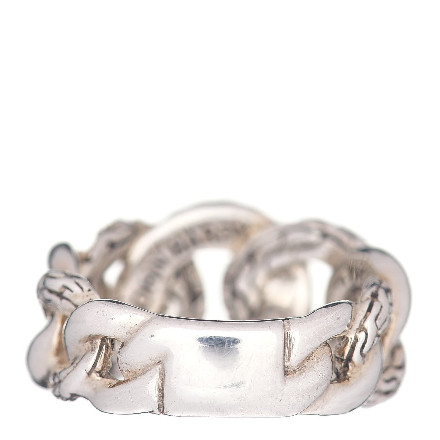 John Hardy Sterling Silver Classic Chain Curb Link Ring 52 6 4 of 5