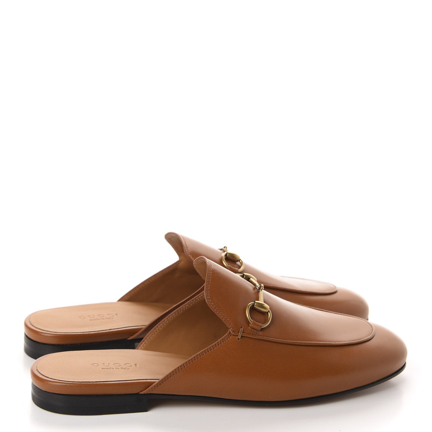Malaga Kid Womens Princetown Slippers 38 Cognac
