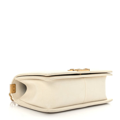 Chanel Caviar Quilted Medium Boy Flap White 4 of 9