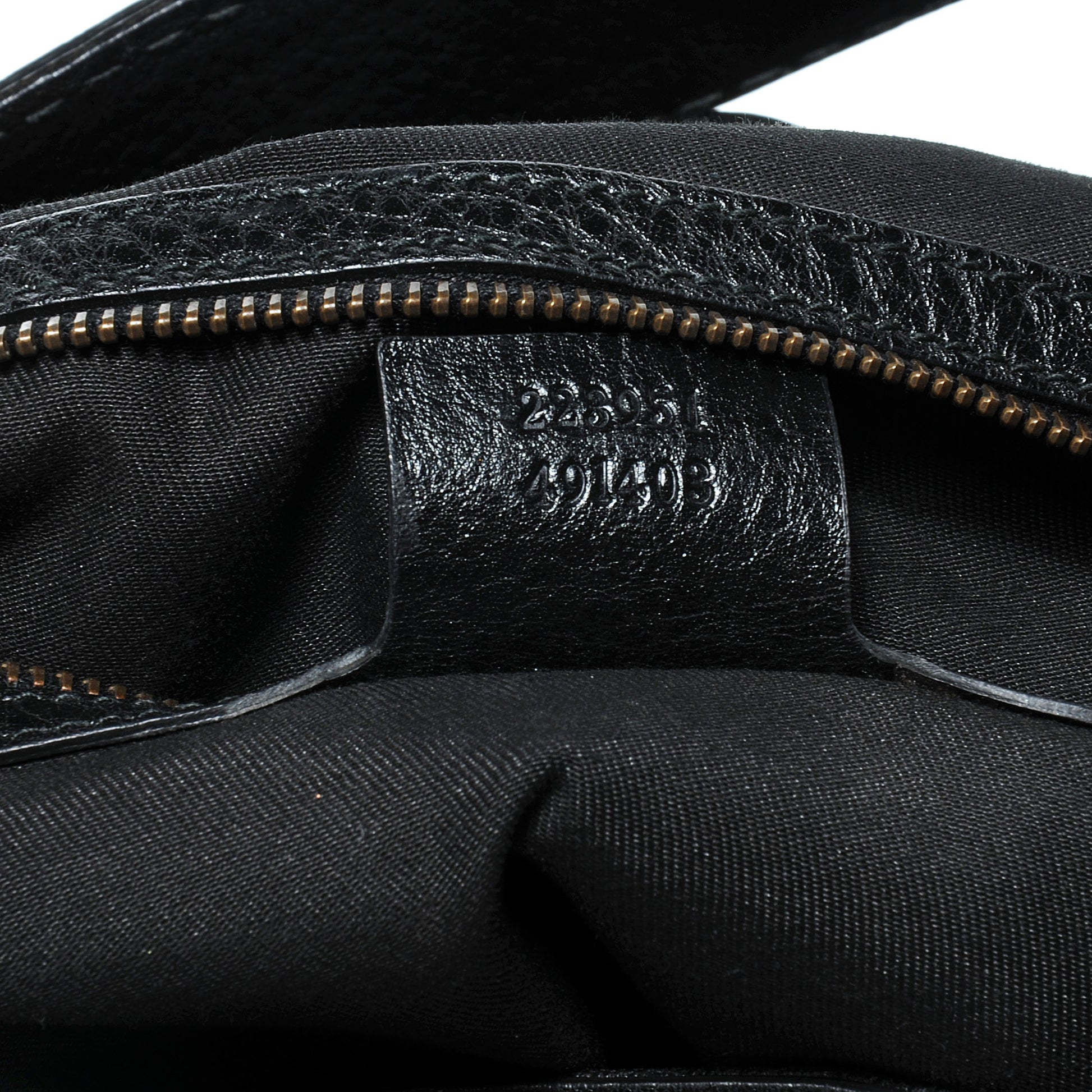 Gucci Pebbled Calfskin Medium Interlocking Icon Shoulder Bag Black 6 of 7