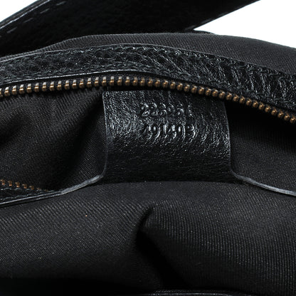 Gucci Pebbled Calfskin Medium Interlocking Icon Shoulder Bag Black 6 of 7