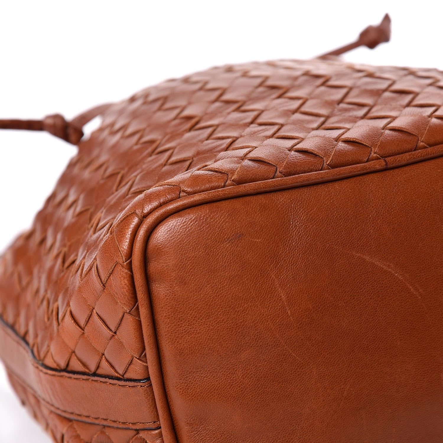 Bottega Veneta Nappa Intrecciato Drawstring Bucket Bag Tan 19 of 19