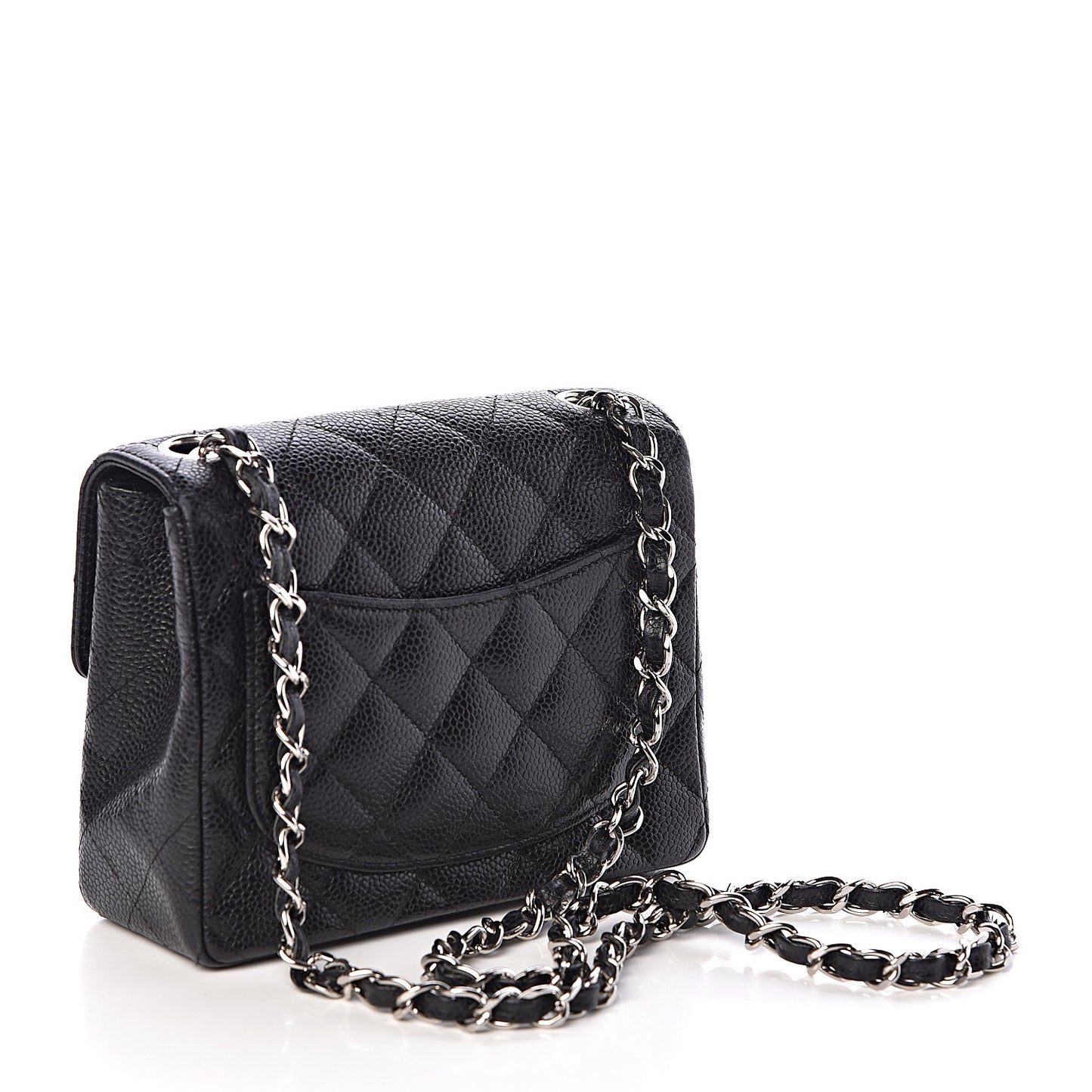 Caviar Quilted Mini Square Flap Black