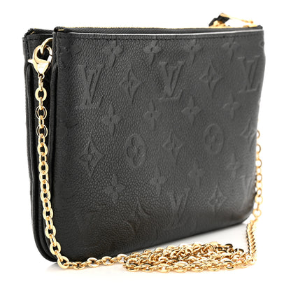 Louis Vuitton Empreinte Double Zip Pochette Black 3 of 11