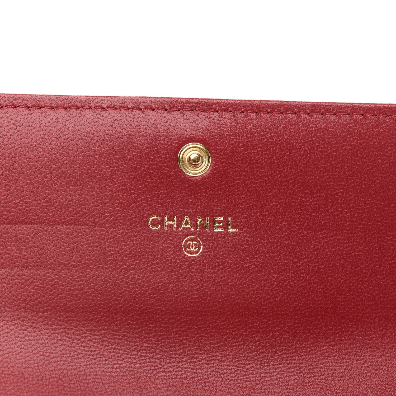 Chanel Goatskin Quilted Chanel 19 Flap Wallet Dark Pink 6 of 8