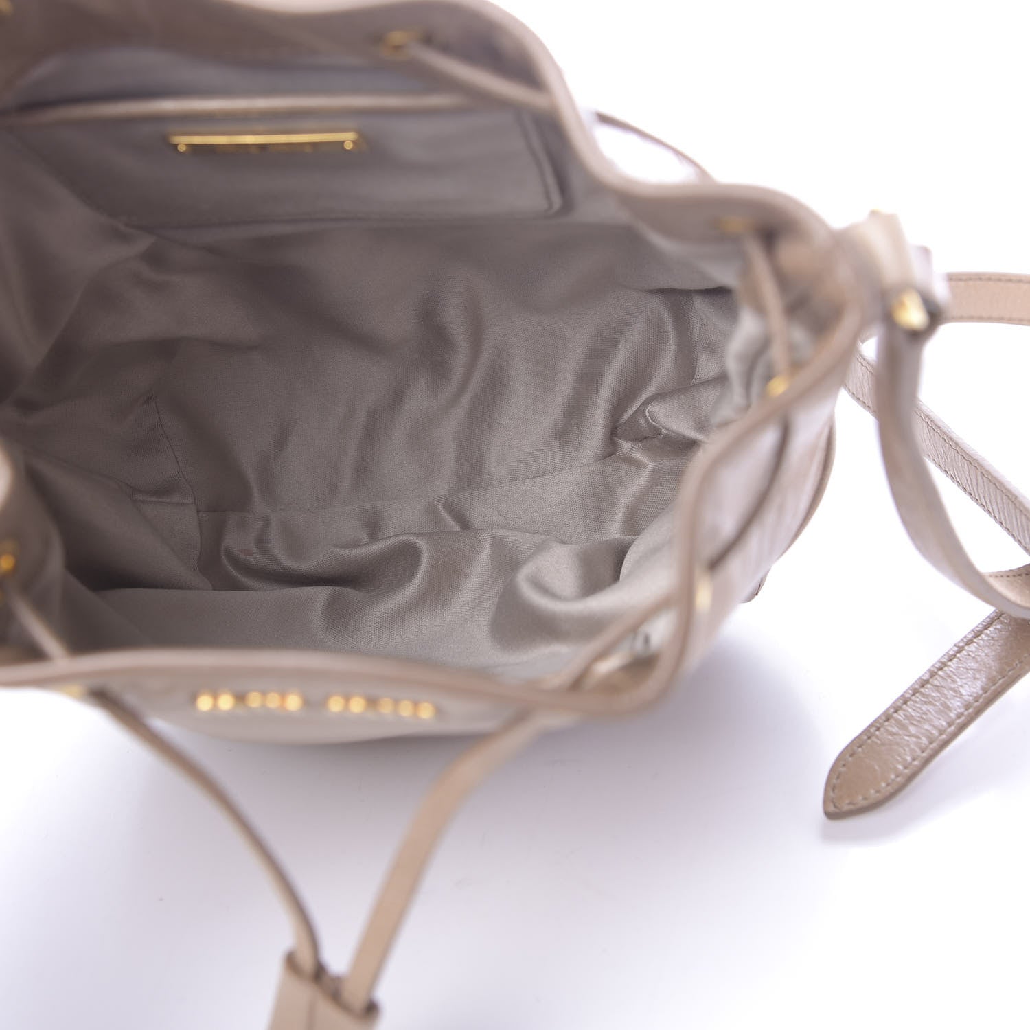 Miu Miu Vitello Shine Bucket Bag Cipria 5 of 14