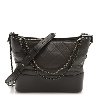 Chanel Aged Calfskin Quilted Medium Gabrielle Hobo Grey 1 of 10