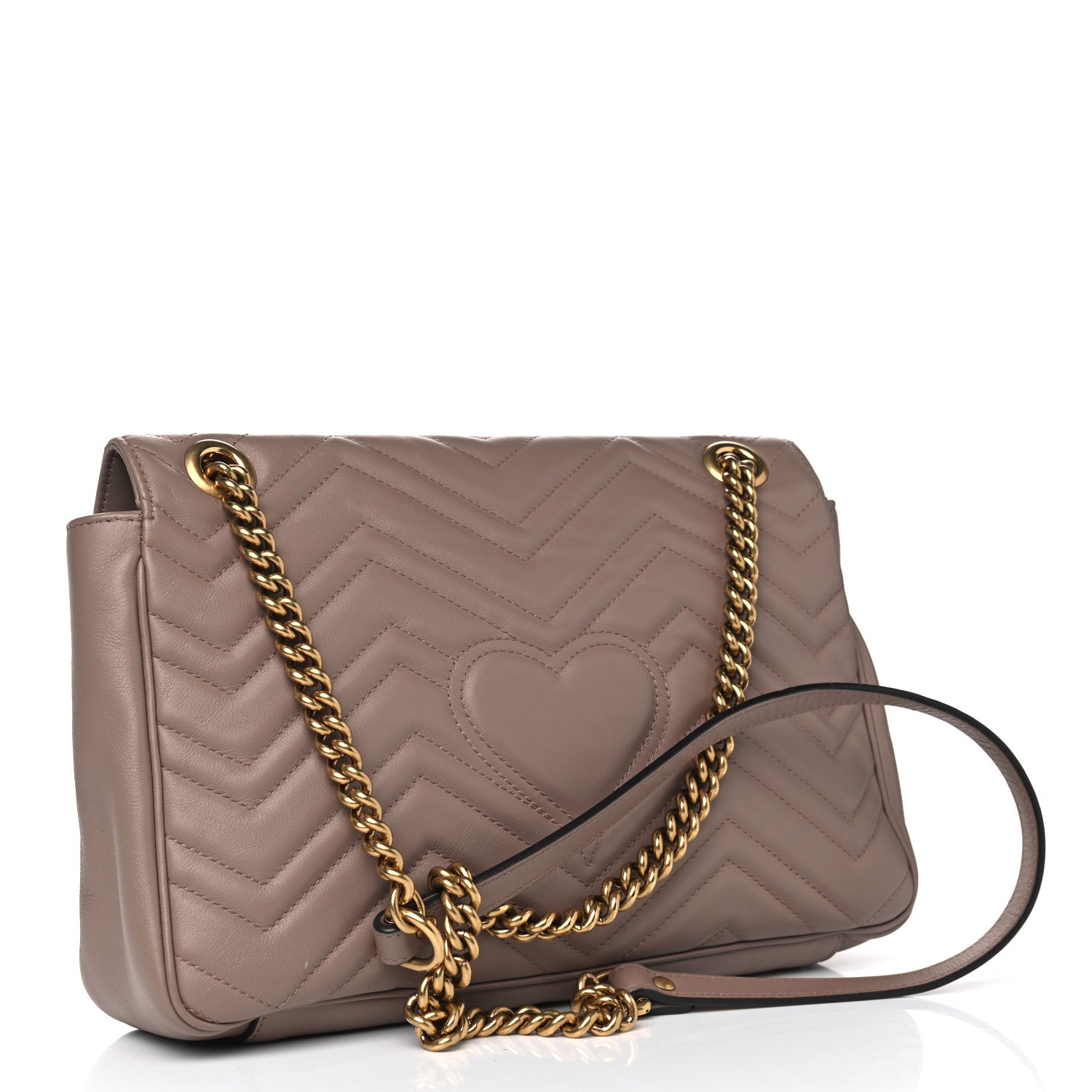 Gucci Calfskin Matelasse Medium GG Marmont Shoulder Bag Porcelain Rose 2 of 10