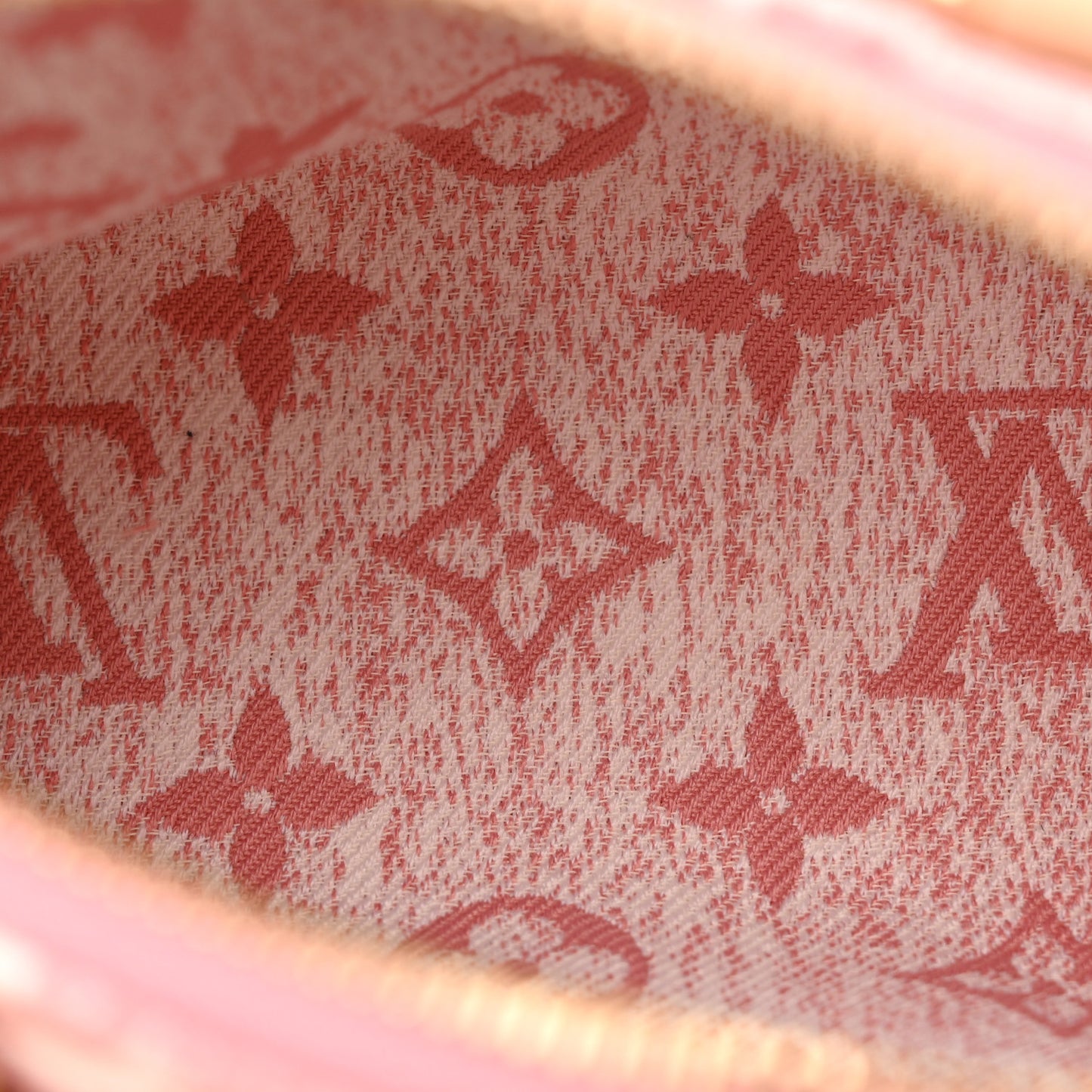Monogram Jacquard Denim Nano Speedy Bandouliere Pink