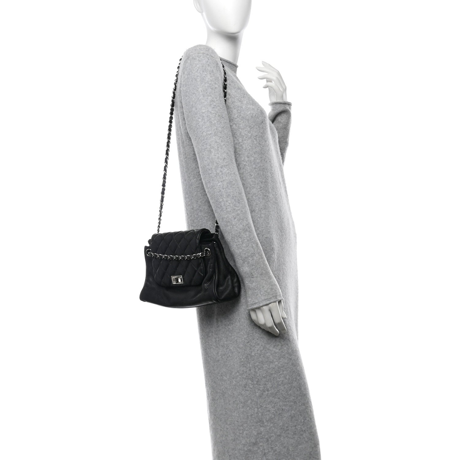 Chanel Caviar Quilted Accordion Mademoiselle Flap Black 1685143