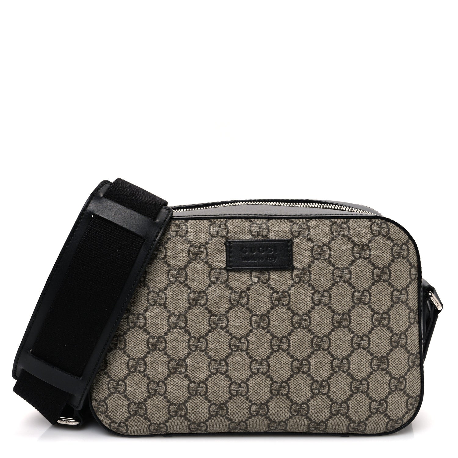 Gucci GG Supreme Monogram Camera Bag Beige Black 1 of 13