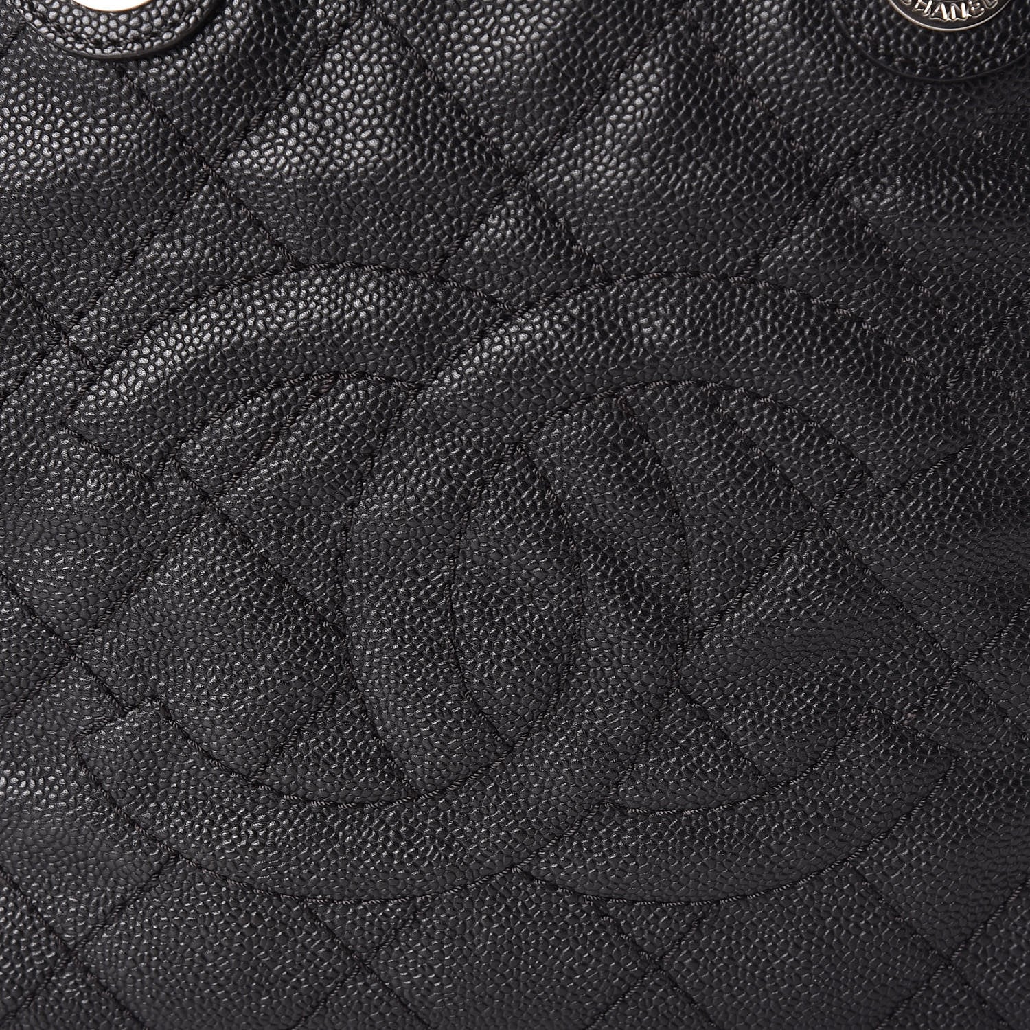 Chanel Grained Calfskin Quilted Small Daily Shopping Tote Black 10 of 14