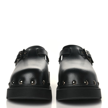 Christian Dior Calfskin Diorquake Buckled Lug Sole 15mm Clogs 38 Black 2 of 8